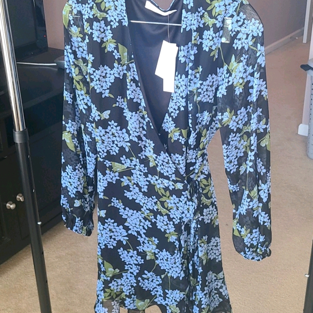 Floral wrap dress